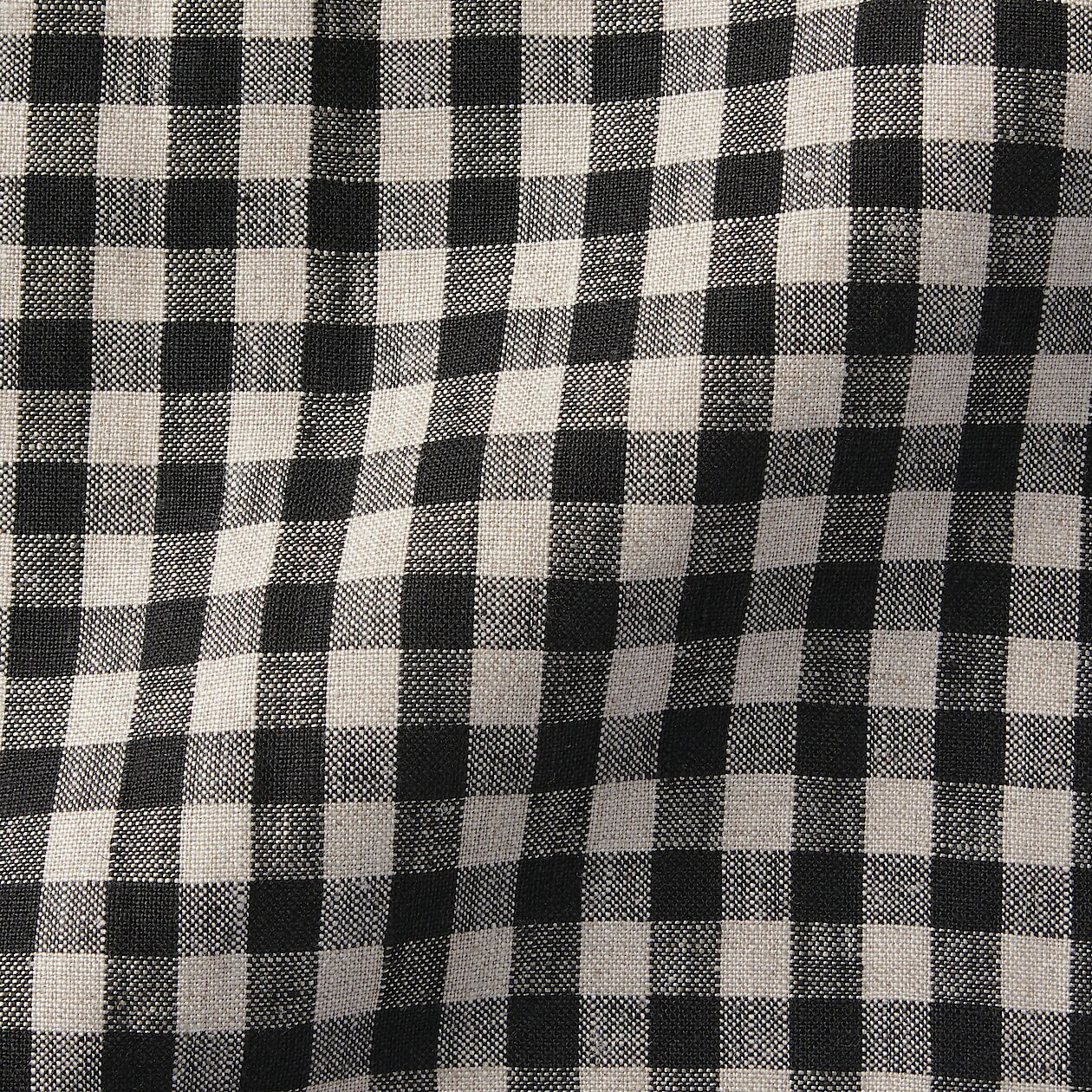 Fartuch kuchenny z lnu w kratkę brązowy