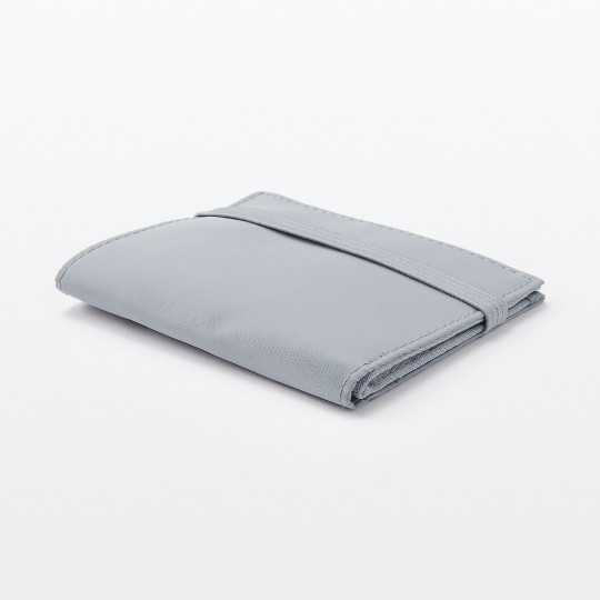 Portfel podróżny z gumką szary