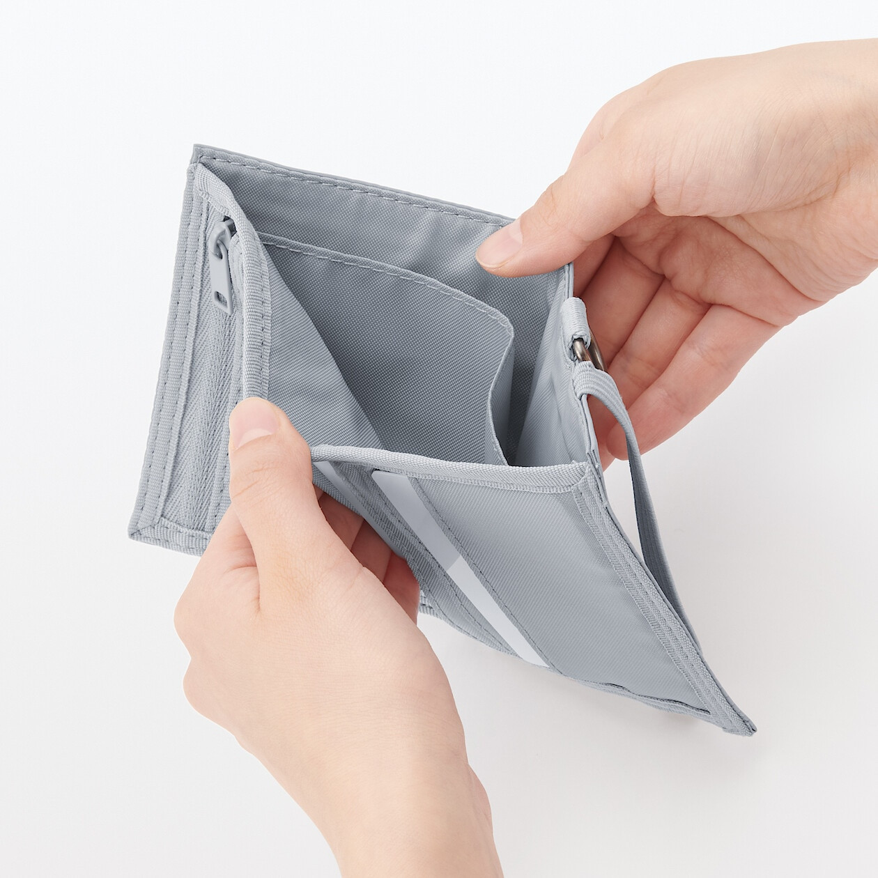 Portfel podróżny z gumką szary