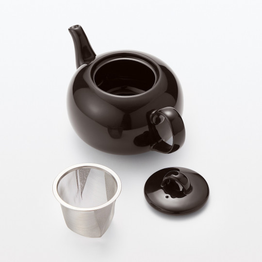 Czajnik z porcelany z sitkiem 700 ml brązowy