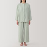 Piżama damska z gazy bawełnianej zielona