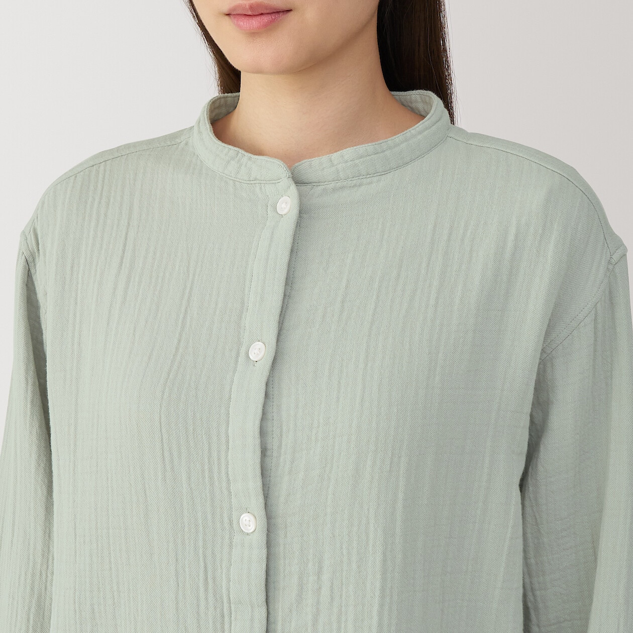 Piżama damska z gazy bawełnianej zielona