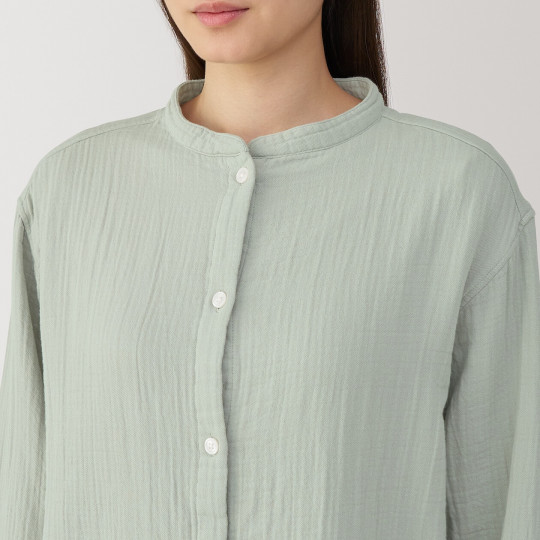 Piżama damska z gazy bawełnianej zielona