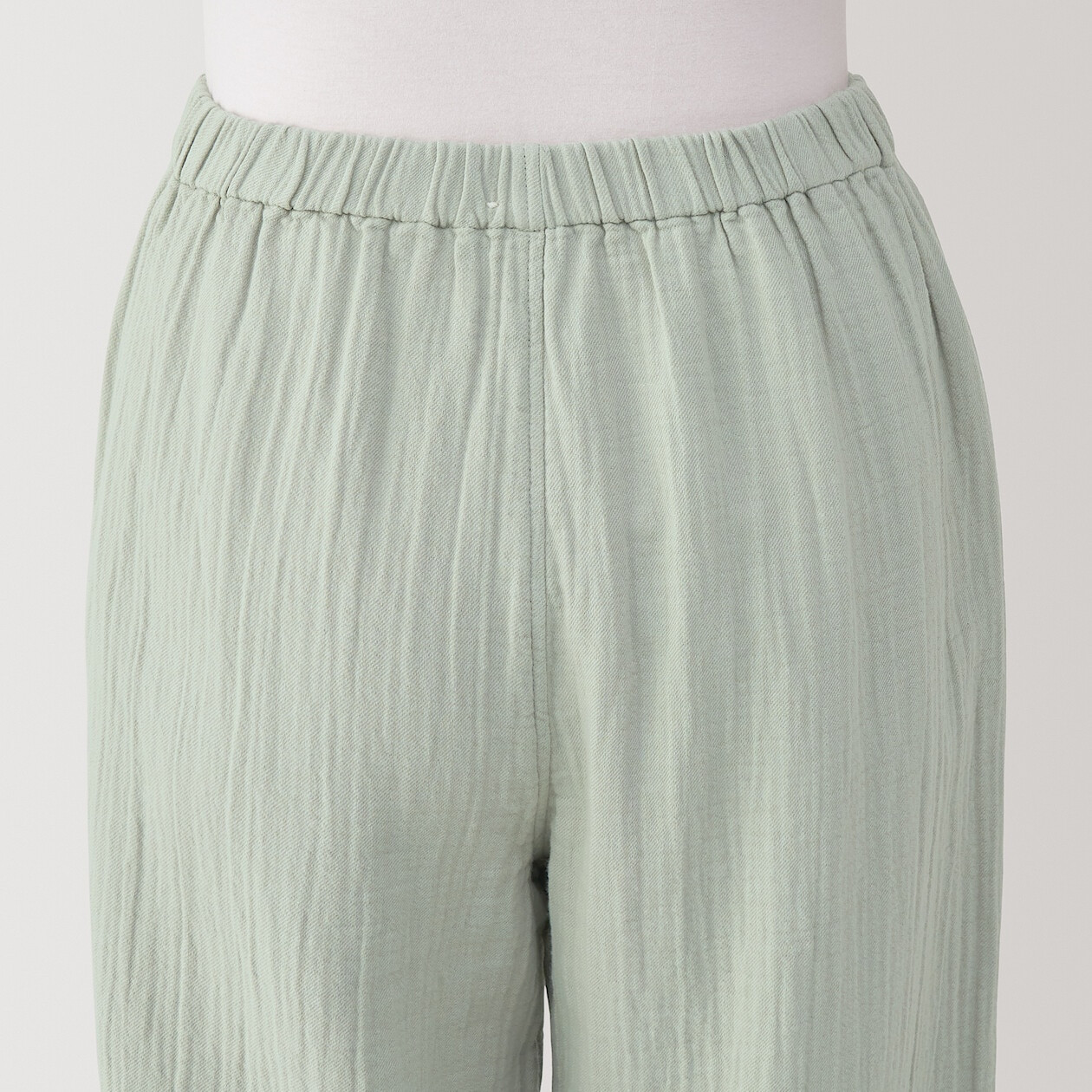 Piżama damska z gazy bawełnianej zielona