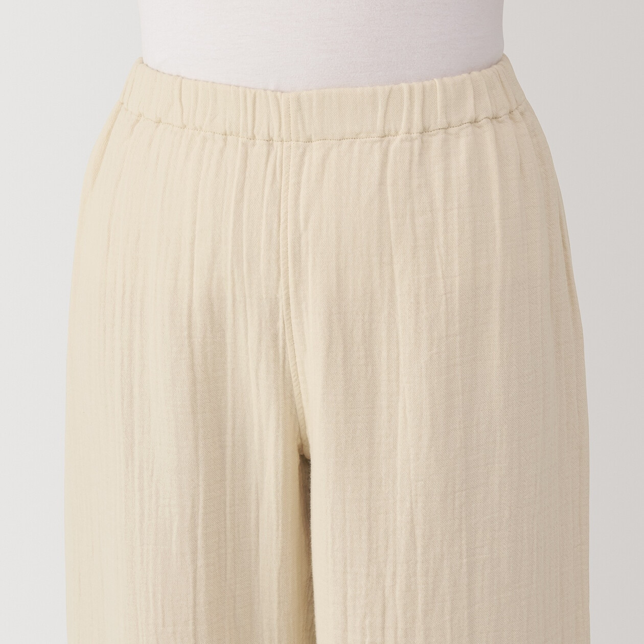 Piżama damska z gazy bawełnianej beżowa