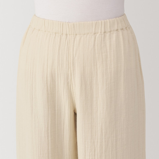 Piżama damska z gazy bawełnianej beżowa