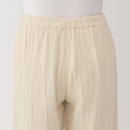 Piżama damska z gazy bawełnianej beżowa