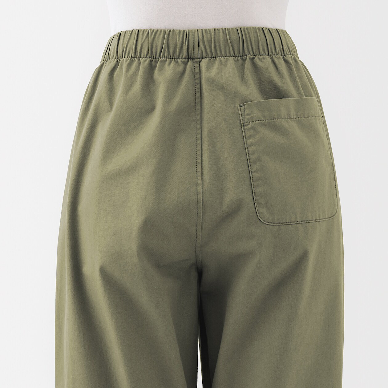 Spodnie easy fit khaki | MUJI