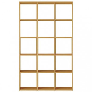 Regał dębowy zestaw 3x5 122 x 28,5 x 200cm