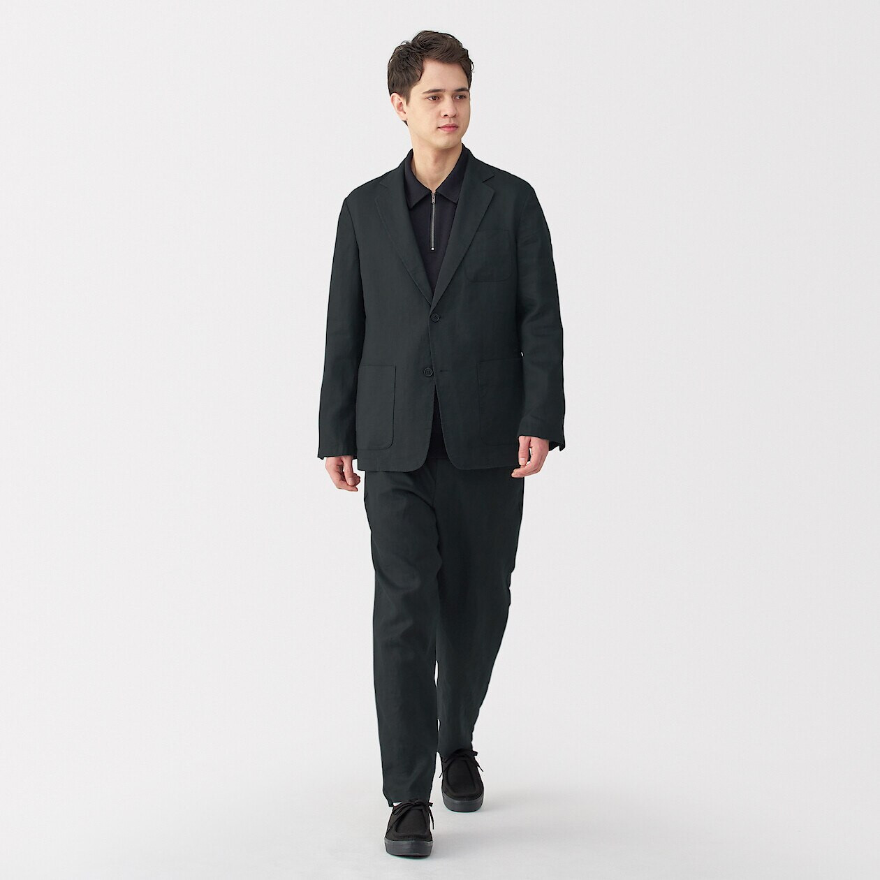 Marynarka lniana czarna