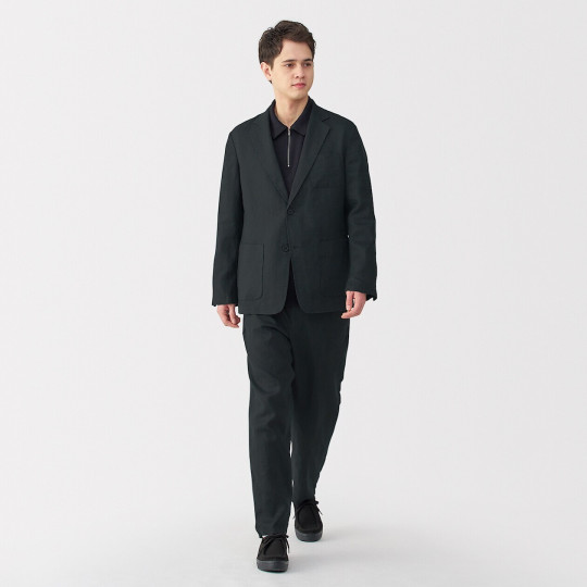 Marynarka lniana czarna