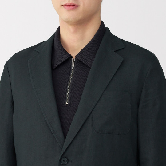 Marynarka lniana czarna