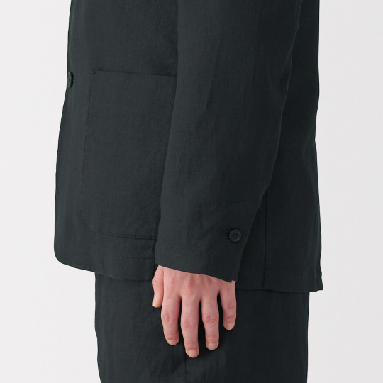 Marynarka lniana czarna