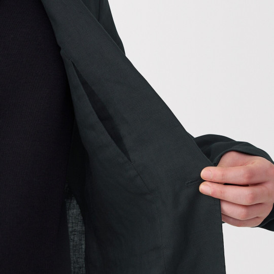 Marynarka lniana czarna