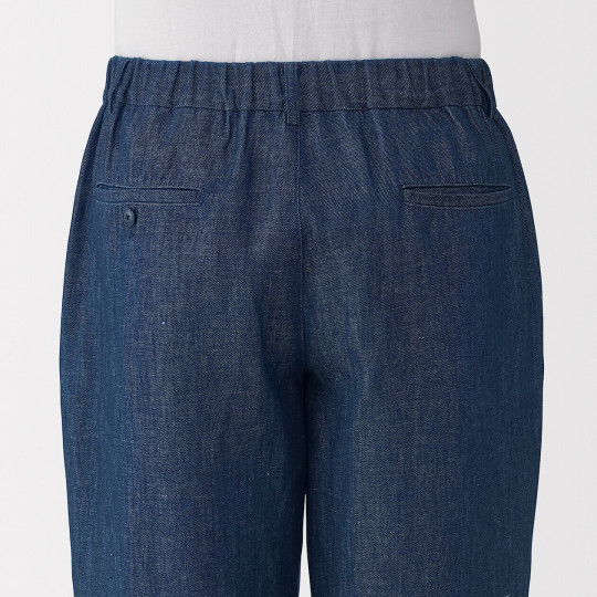 Spodnie z włókna konopnego denim granatowe