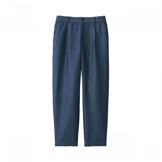 Spodnie z włókna konopnego denim granatowe