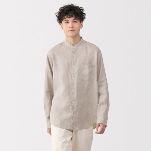 Koszula lniana ze stójką...