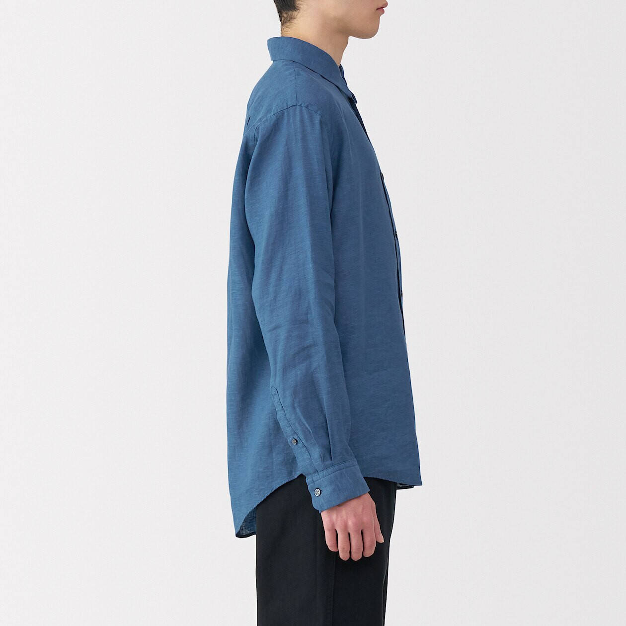 Koszula lniana niebieska