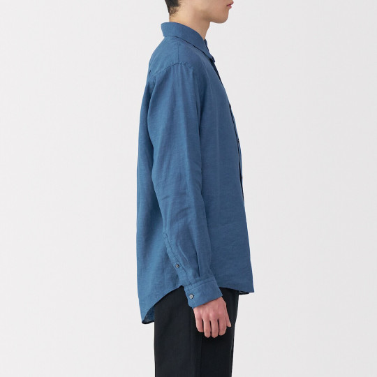 Koszula lniana niebieska