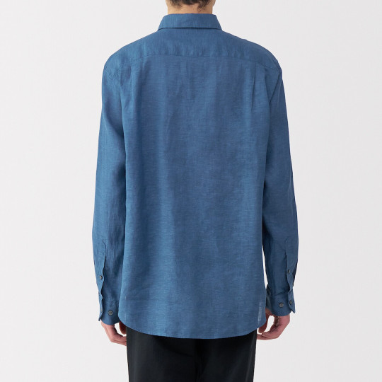 Koszula lniana niebieska