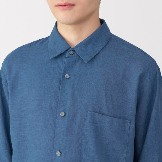 Koszula lniana niebieska