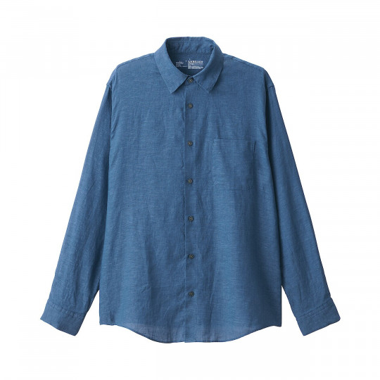 Koszula lniana niebieska