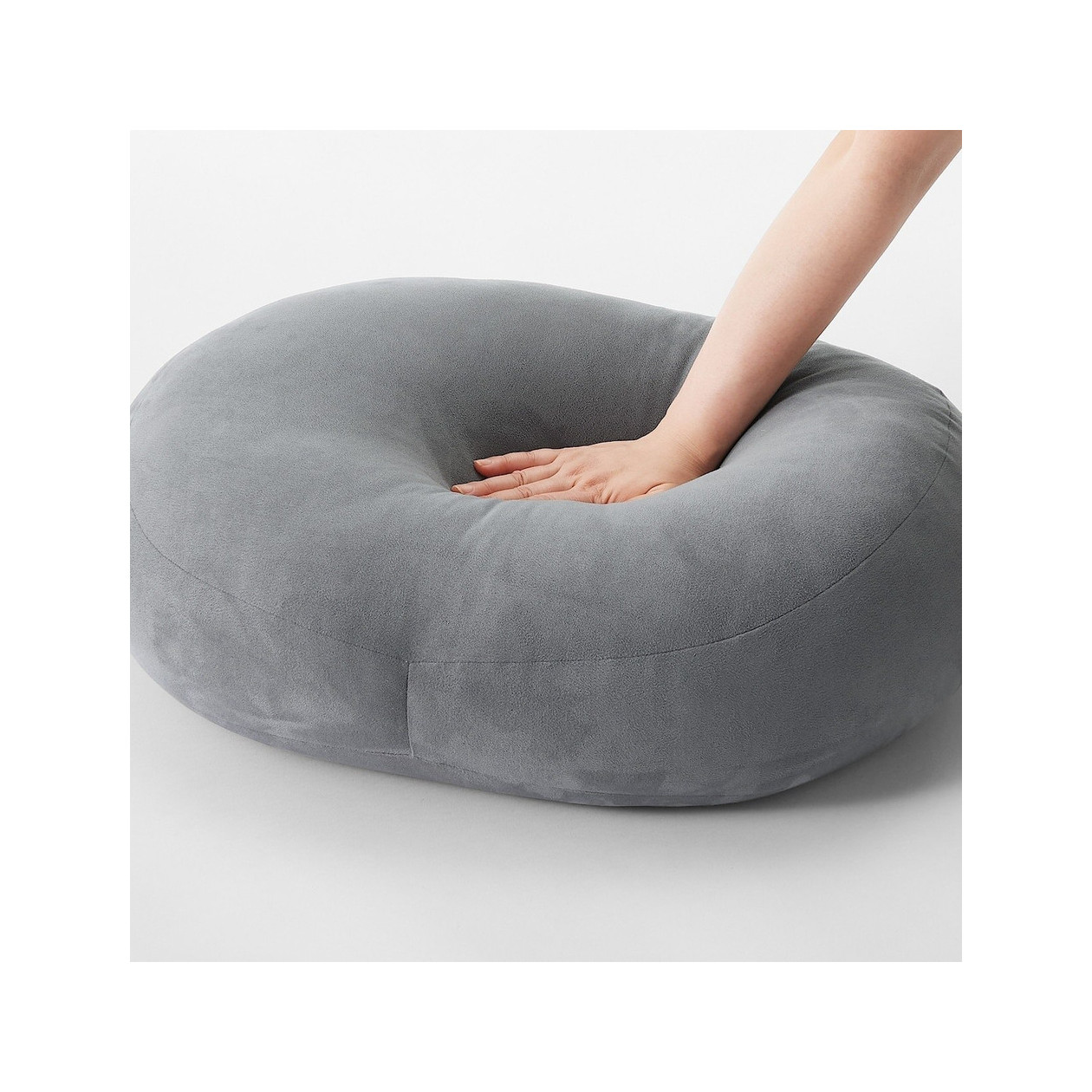 Poduszka miękka "mochi" owalna grafitowa