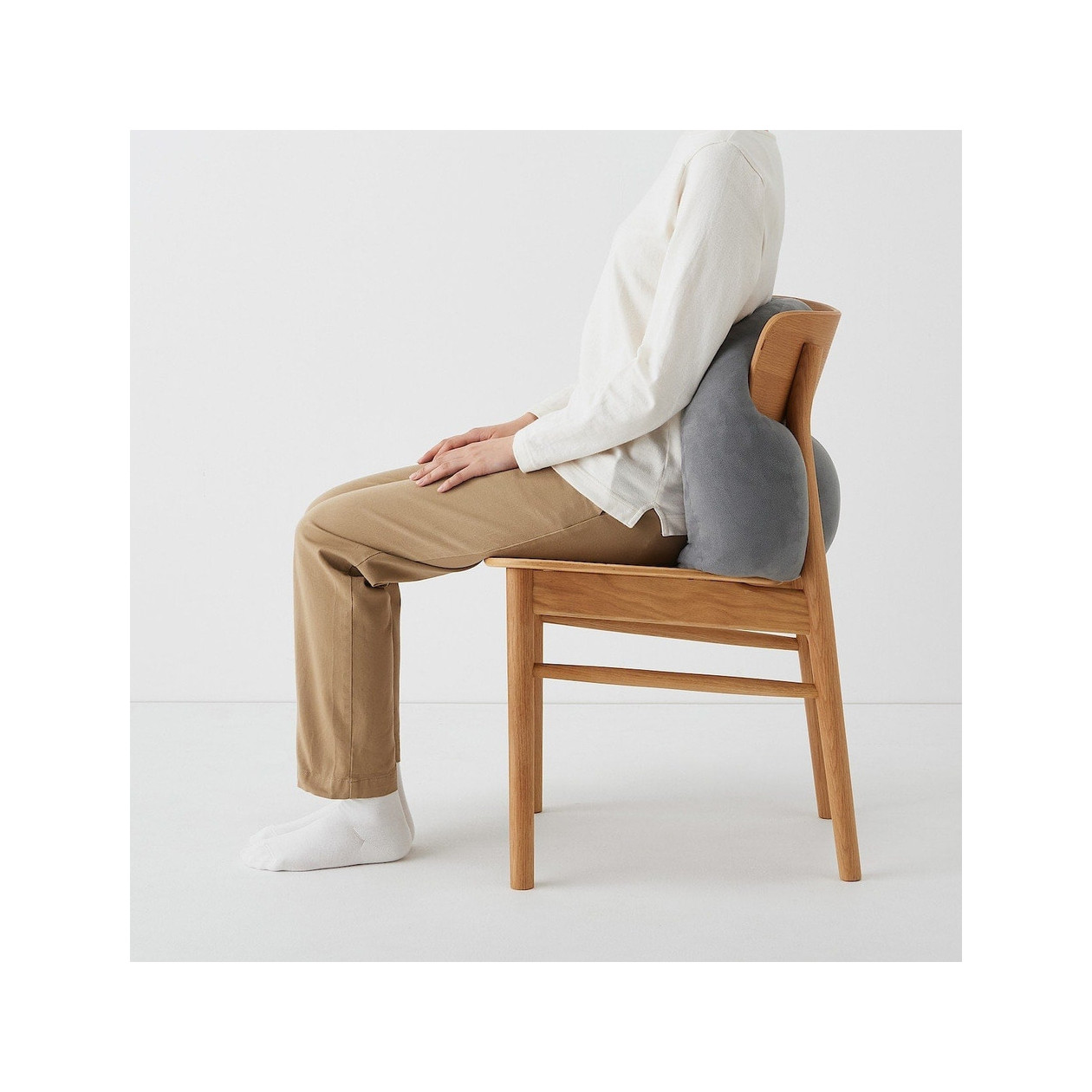 Poduszka miękka "mochi" owalna grafitowa