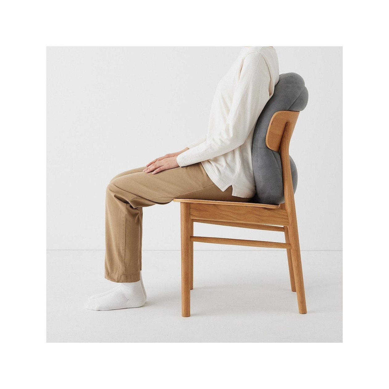 Poduszka miękka "mochi" owalna grafitowa