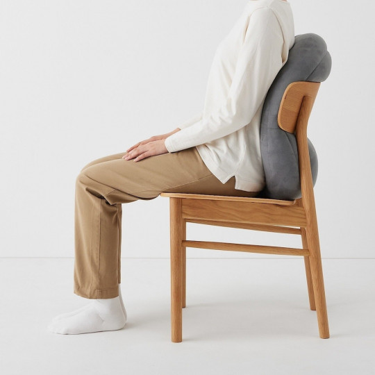 Poduszka miękka "mochi" owalna grafitowa