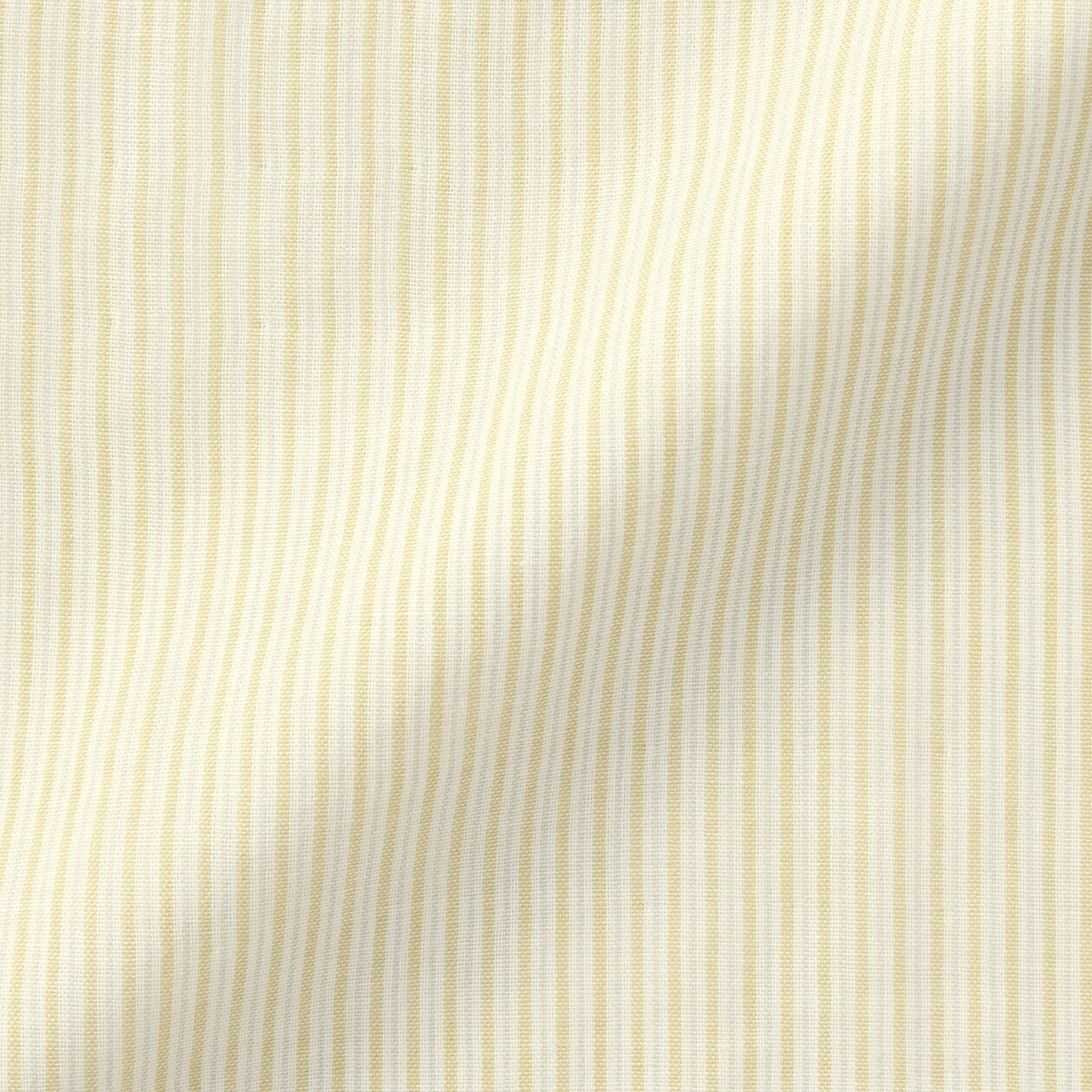 Piżama damska z cienkiej gazy bawełnianej w paski żółta