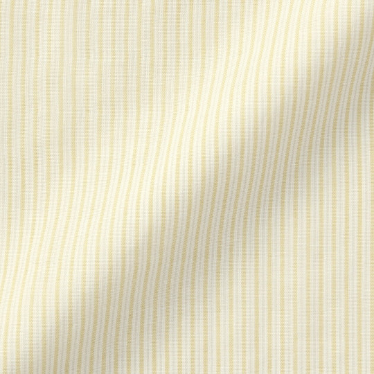 Piżama damska z cienkiej gazy bawełnianej w paski żółta