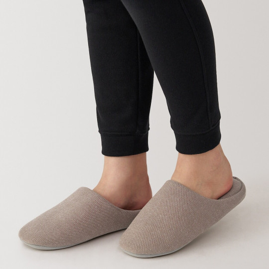 Kapcie bawełniane brązowe