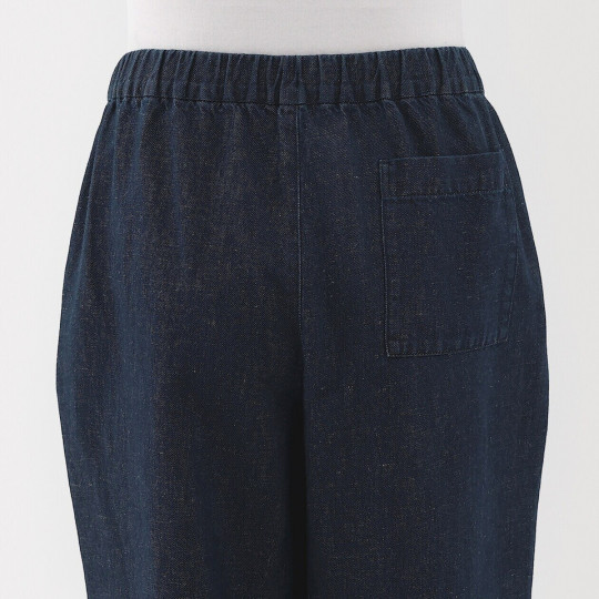 Spodnie szerokie denim granatowe