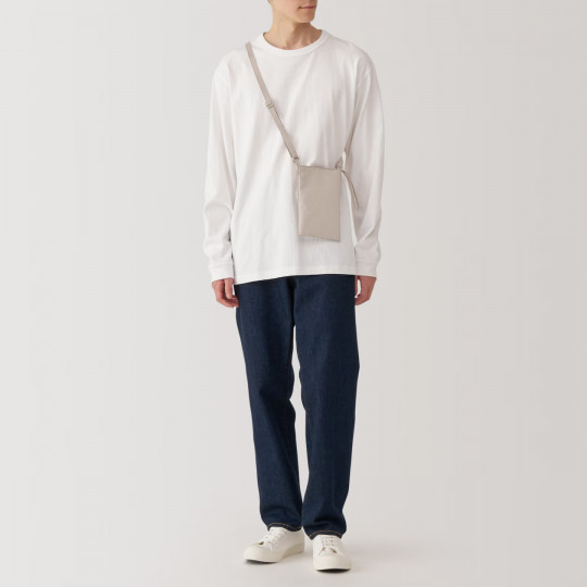 Saszetka cross body wodoodporna beżowa