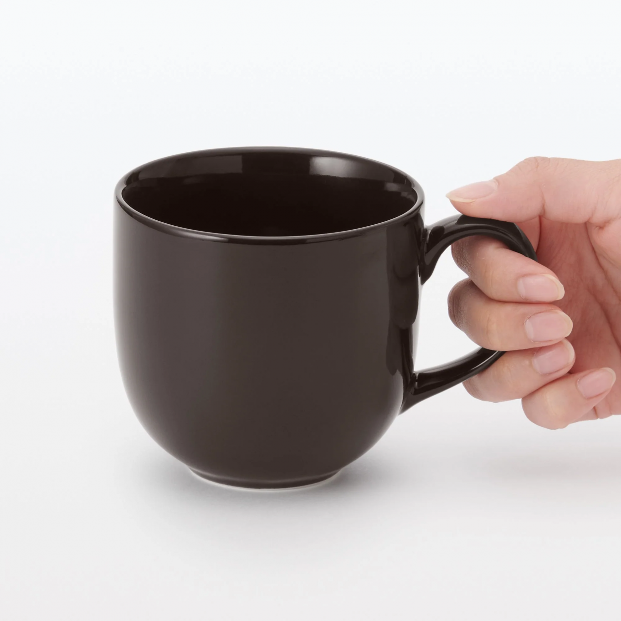 Kubek z porcelany 380 ml brązowy