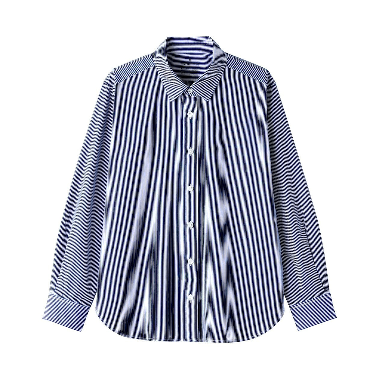 Koszula z bawełny organicznej w paski granatowa