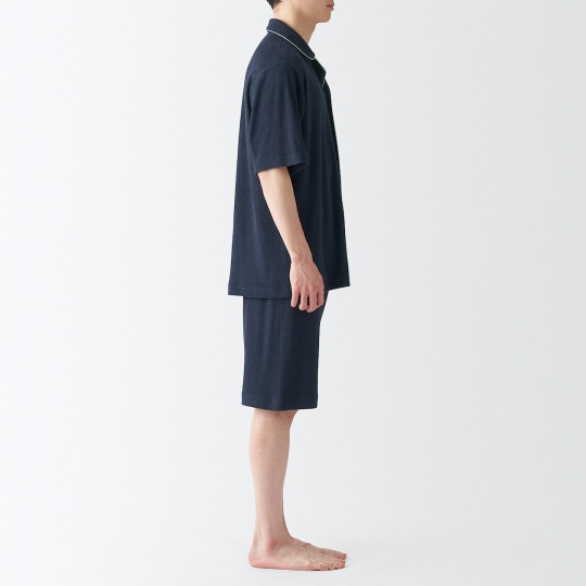 Piżama męska frotte granatowa