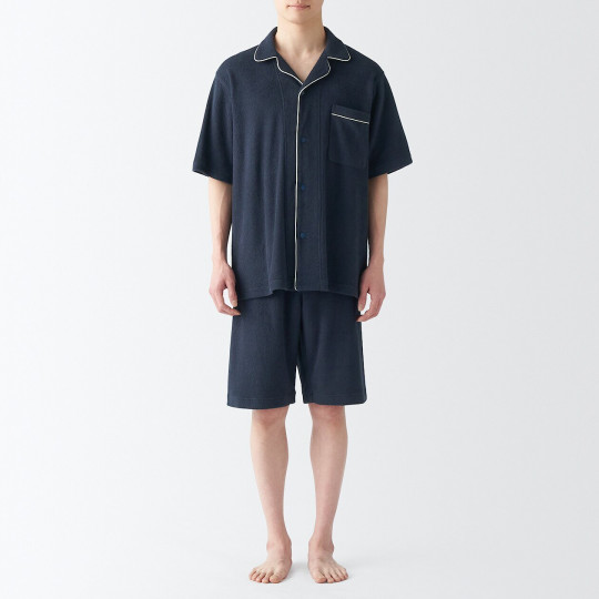 Piżama męska frotte granatowa