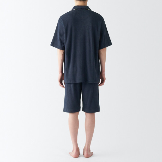 Piżama męska frotte granatowa