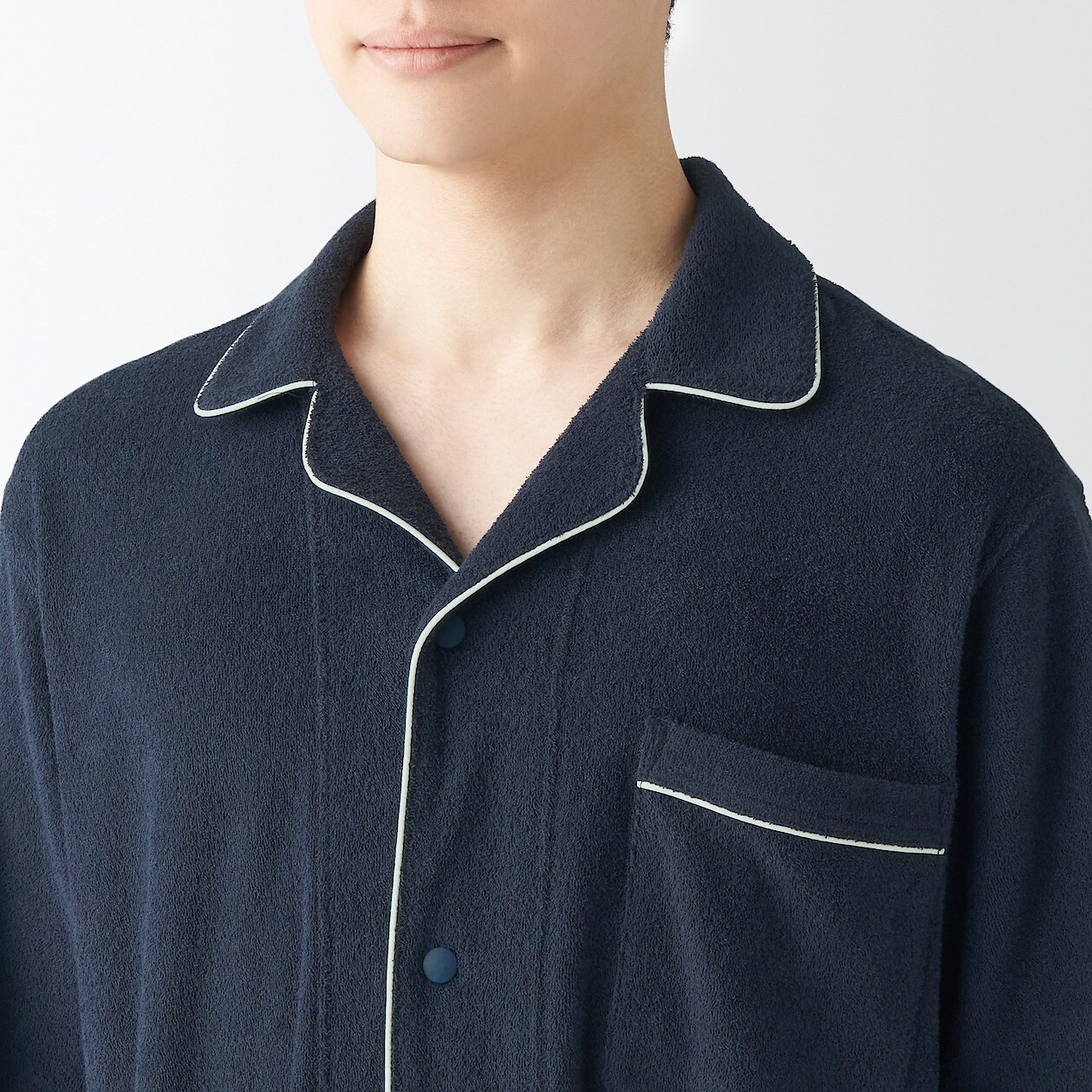 Piżama męska frotte granatowa