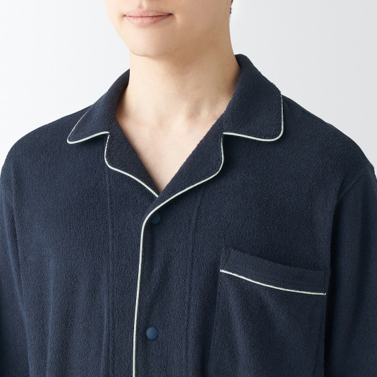 Piżama męska frotte granatowa