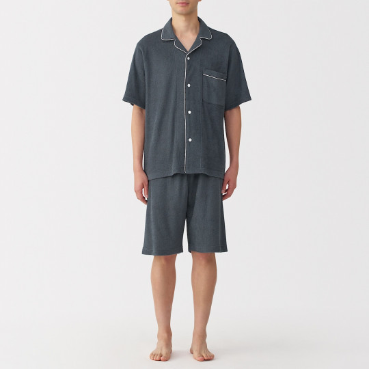 Piżama męska frotte grafitowa