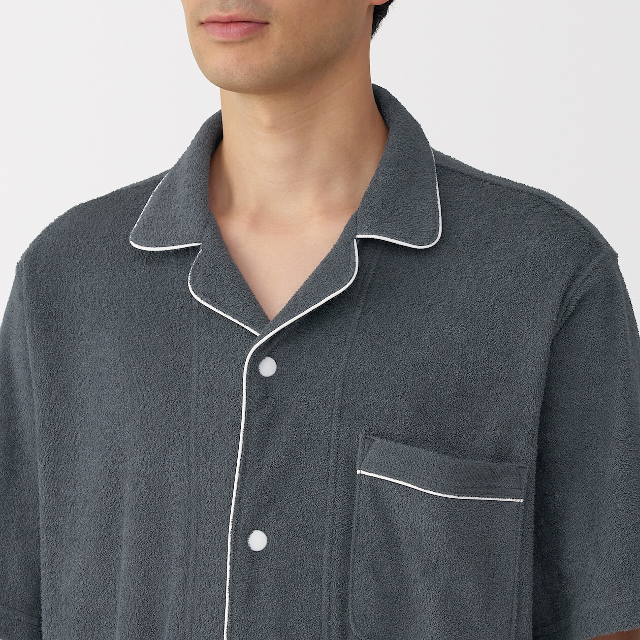 Piżama męska frotte grafitowa