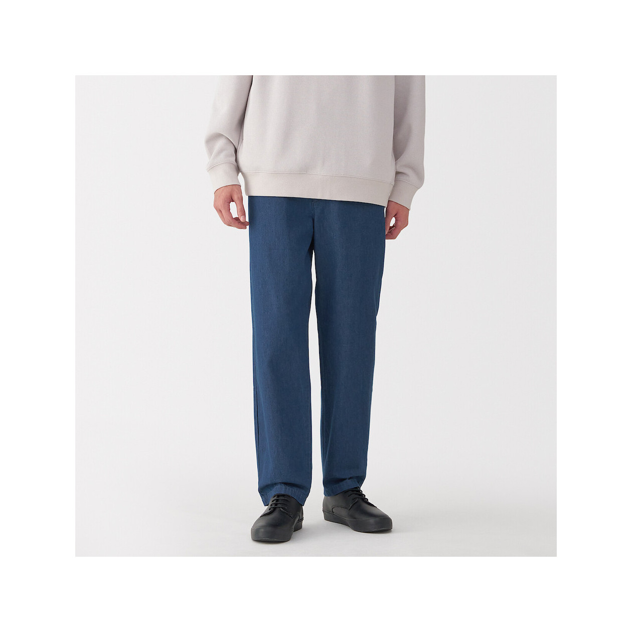 Spodnie easy fit denim granatowe