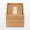 Pojemnik na chusteczki z drewna kauczukowego S