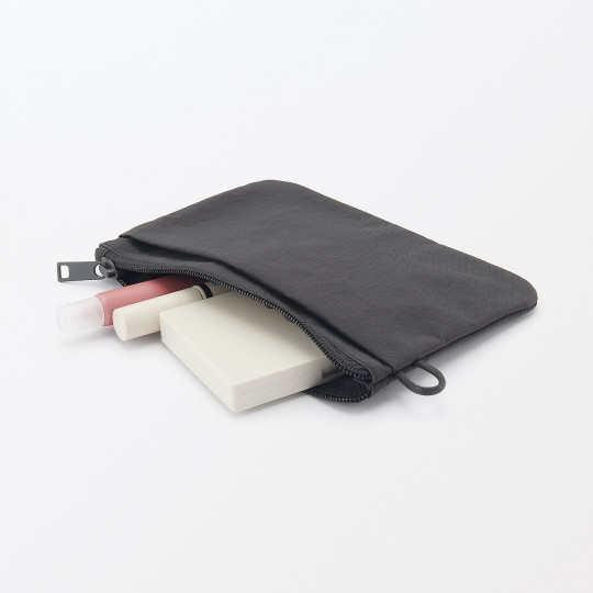 Kosmetyczka nylonowa płaska grafitowa M