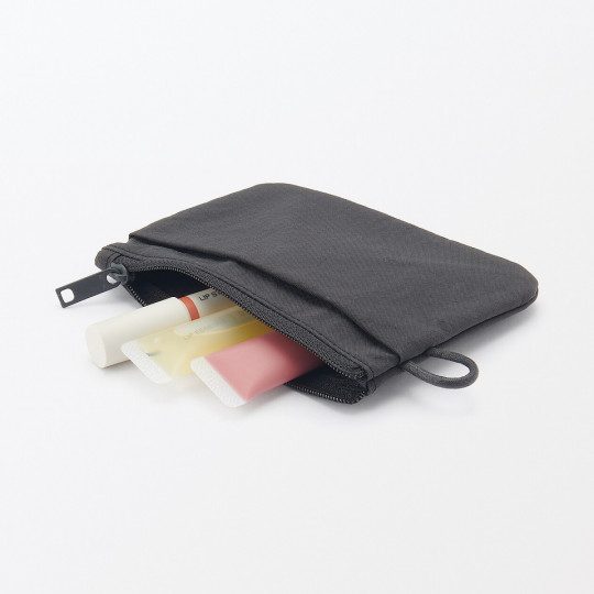 Kosmetyczka nylonowa płaska grafitowa S