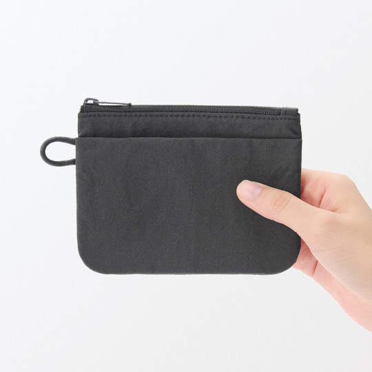 Kosmetyczka nylonowa płaska grafitowa S