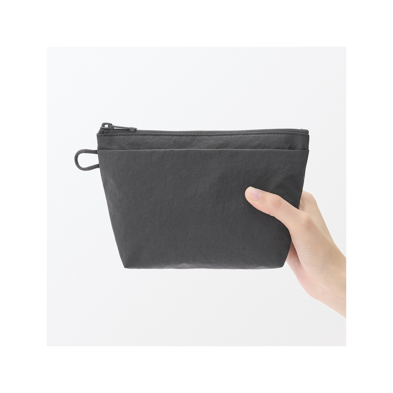 Kosmetyczka nylonowa grafitowa M